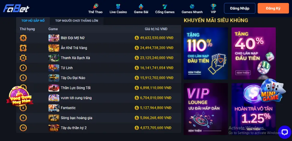 Hoàn trả thể thao và casino 188Bet