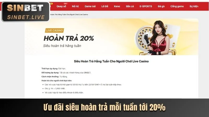 Ưu đãi hoàn trả cao nhất